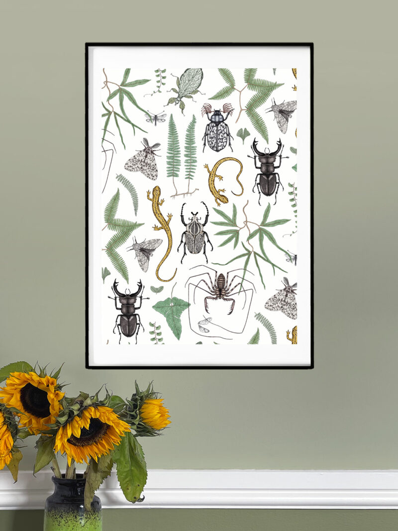 micro jungle a3 art print