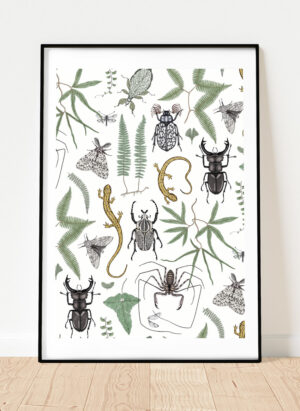 micro jungle a3 art print