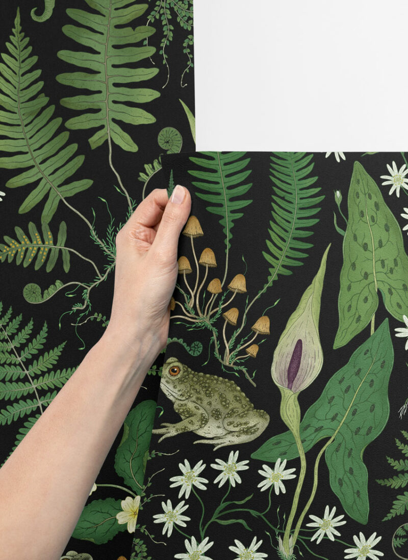 the fernery black paste the wall wallpaper