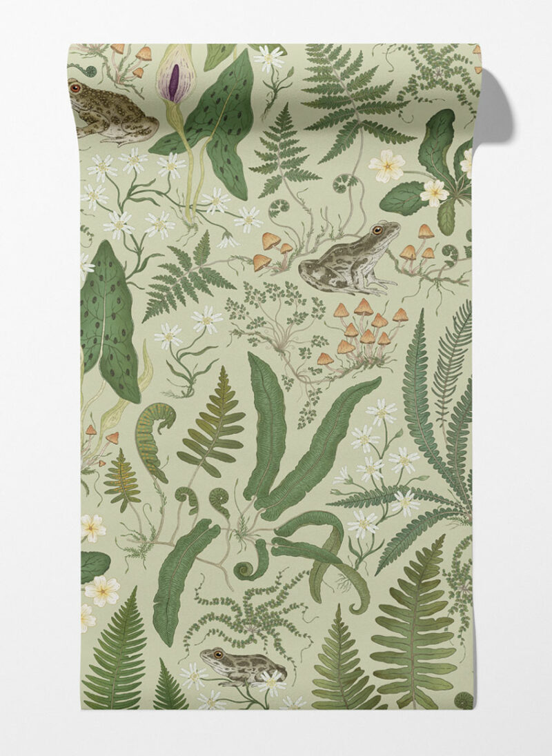 the fernery sage paste the wall wallpaper