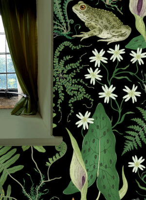 the fernery black paste the wall wallpaper