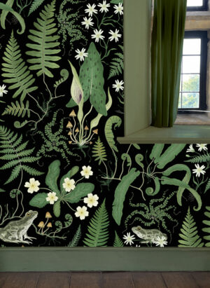 the fernery black paste the wall wallpaper