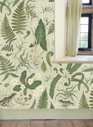 the fernery sage paste the wall wallpaper