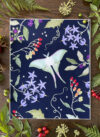 art print: luna moth amongst nightshade black (copy)